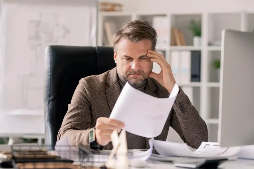 Can I Be a Company Director After Bankruptcy? Businessman reviewing financial documents to understand UK bankruptcy rules and company director eligibility.